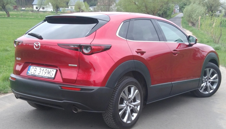 Mazda CX-30 cena 112600 przebieg: 37000, rok produkcji 2020 z Chełmno małe 67